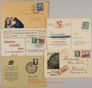 240019 - 1936-1938 ADVERTISING / comp. 5 pcs of entires, i.a. folder 