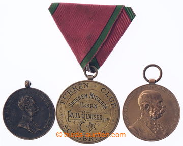 240023 - 1888-1898 SESTAVA / 3ks medailí: Za statečnost (Der Tapfer