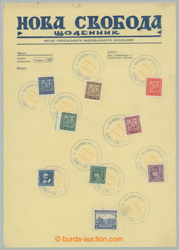 240059 - 1939 hlavičkový papír deníku Nová Svoboda s vylepenými