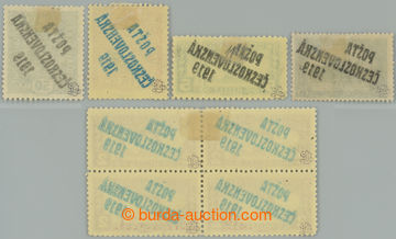 240062 -  OBTISKY / Pof.43, 47, 57, 58, 112 Ob, comp. of 5 stamp. wit