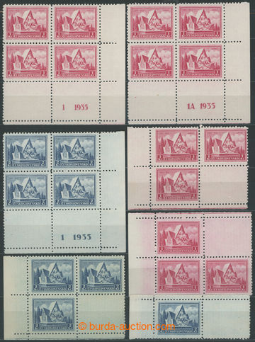 240070 - 1935 Pof.289K+290K, Arras 1CZK and 2CZK, selection of coupon