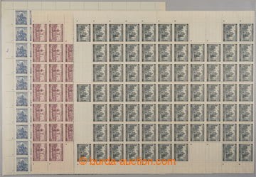 240074 - 1940 ARCHOVINA / Pof.42, 46, 47, Krajinky (II. vydání), se