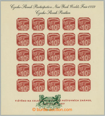 240136 - 1939 AS2c, Novinový aršík 1937, výstava NY 1939, černý