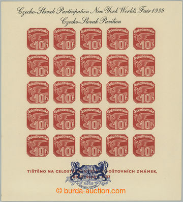 240137 - 1939 AS2d, Novinový aršík 1937, výstava NY 1939, černý