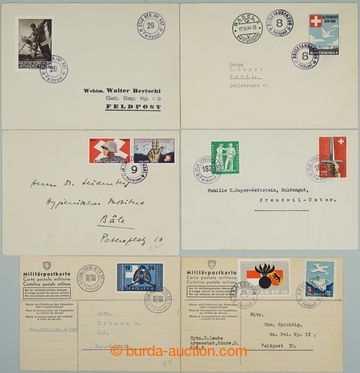 240194 - 1939-1941 VOJENSKÉ ZNÁMKY / PP / sestava 4 dopisů a 2 kar