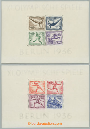 240222 - 1936 Mi.Bl.5X, 6, aršíky LOH Berlín; pěkná kvalita, kat