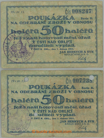 240277 - 1915 NOUZOVKY PO ROCE 1914 / DH.219.1.4a+b, Ústí nad Orlic