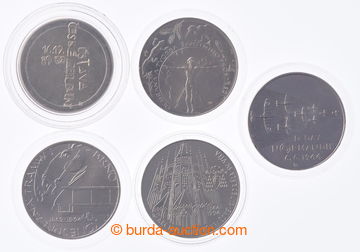 240305 - 1993-1994 ČR / sestava 5ks Ag pamětních mincí: 200Kč 19