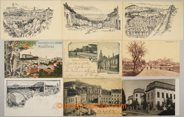 240327 - 1899-1950 MIKULOV / soubor 14ks různých pohlednic malého 