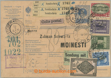 240370 - 1911 celá balíková poštovní průvodka na 3 balíky s p�