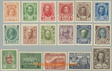 240374 - 1913 Mi.82-98, House of Romanov 1 K - 5R; complete set, soug