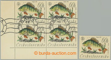 240447 - 1966 Pof.1518 production flaw, Fishes 60h, LL corner blk-of-
