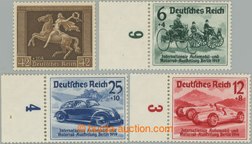 240494 - 1938-1939 Mi.671, 686-688, Brown Ribbon 42+108Pf and complet