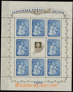 24053 - 1944 aršík Dětem Alb.H119, svěží, kat. 700Sk.