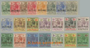 240589 - 1921-1931 SG.112-134s, George V. 1/2P-10Sh SPECIMEN; very fi