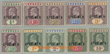 240592 - 1902 SG.57-66s, Edward VII. 1/2-10Sh SPECIMEN, complete and 