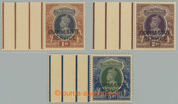240608 - 1938 SG.O68-O70, official George VI. highest value with gutt