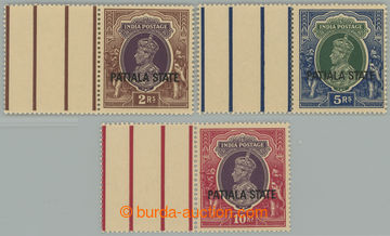 240610 - 1937-1938 SG.93-95, George VI. highest value with gutter 2R-