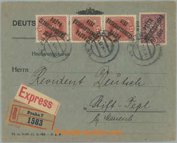 240643 - 1919 firemní R+Ex-dopis zaslaný do kláštera Teplá v II.