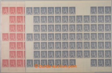 240675 - 1945 COUNTER SHEET / Pof.431-432, Kozina 2,40Kčs and 4Kčs,