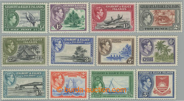 240732 - 1939-1955 SG.43-54, George VI. - Motives ½d - 5Sh, complete