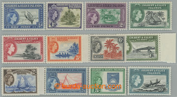 240734 - 1956-1962 SG.64-75, Elizabeth II. - Motives ½d - 10Sh, comp