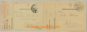 240735 - 1942 sestava 2 lístků polní pošty zaslaných z východn�