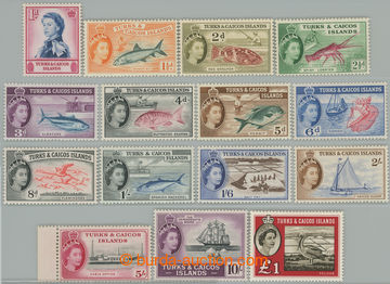 240739 - 1957, 1960 SG.237-250 + 253, Alžběta II. - Mořská fauna 