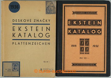 240757 - 1930-1936 DESKOVÉ ZNAČKY / catalogue Ekstein, comp. of 2 i