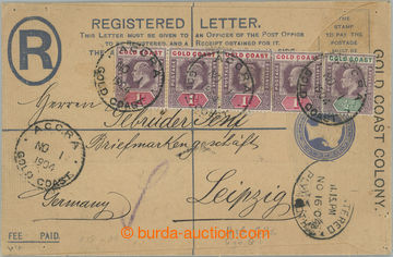 240776 - 1904 p.stat Reg letter Victoria 2d to Germany, uprated with 