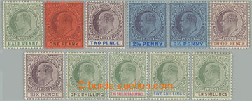 240817 - 1904 SG.44-53, Edward VII, ½P - 10Sh; very fine set, c.v.. 