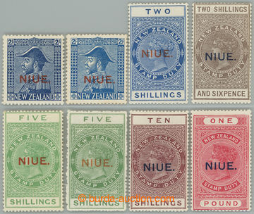 240819 - 1918-1929 SG.33-37, 48, 49, 2 complete issues NIUE on stamps