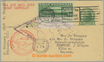 240873 - 1930 ZEPPELIN / SÜDAMERIKAFAHRT, Sie.64, PC 1C Franklin sen