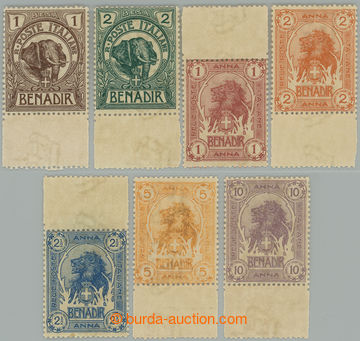 240885 - 1903 Sass.1-7, Benadir / vydání Lev a slon 1 Besa - 10 Ann