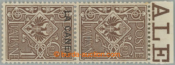 240890 - 1905 CRETE / Sass.3d, marginal vertical pair Italian 1C brow