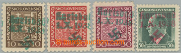 240916 - 1938 KARLSBAD / Mi.2, 3, 5, 7, přetisk KARLSBAD 1.X. 1938; 