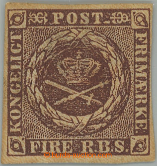 240936 - 1851 Mi.1IIa, Znak FIRE R.B.S. 4S červenohnědá, Thiele I,