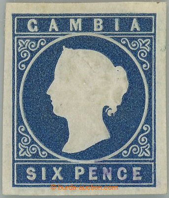 240960 - 1874 SG.7, Viktorie Embossed 6P modrá, průsvitka CC; bezva