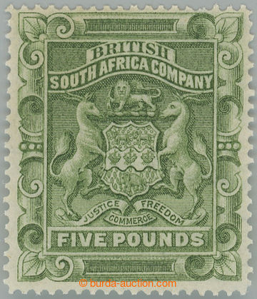 240964 - 1892-1893 SG.12, Znak £5 sage-green; bez lepu, kat. * £1.6
