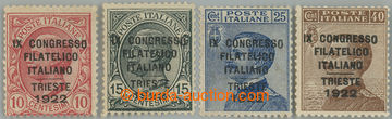 240993 - 1922 Mi.153-156, Philatelic Congress TRIESTE 10C - 40C; very