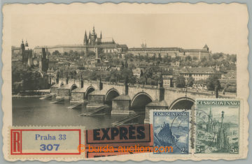 241010 - 1939 Ex+R-pohlednice zaslaná na Slovensko, vyfr. na obou st