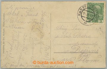 241016 - 1913 postcard (Bechyně) with 5h Franz Joseph., cancel. K.u.