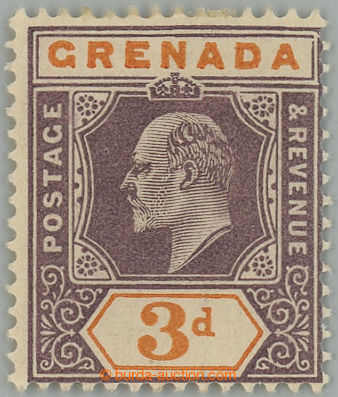241018 - 1902 SG.61a, Edward VII. 3P with plate variety - Damaged fra