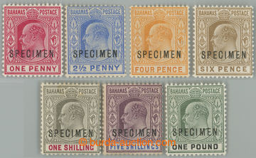 241028 - 1902 SG.62s-70s, Edward VII. 1P - £1 SPECIMEN; very fine se