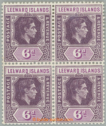 241034 - 1938-1951 SG.109b+ba, Jiří VI. 6P, 4-blok, levá dolní zn