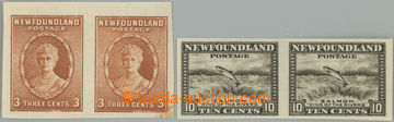241037 - 1932 SG.211a, 215a, imperforated pair Motives 3C and 10C; ve