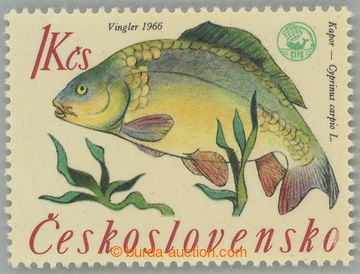 241045 - 1966 Pof.1519 plate variety, Fishes 1Kčs, plate variety - i