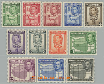 241069 - 1938 SG.93-104, George VI. ½a - 5R; complete popular set, m