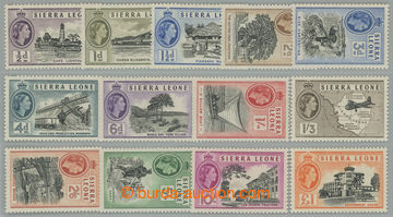 241075 - 1956-1961 SG.210-222, Elizabeth II. - Motives, ½d - £1, co