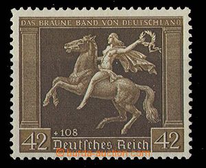 24112 - 1938 Mi.671 Hnědá stuha, svěží.
